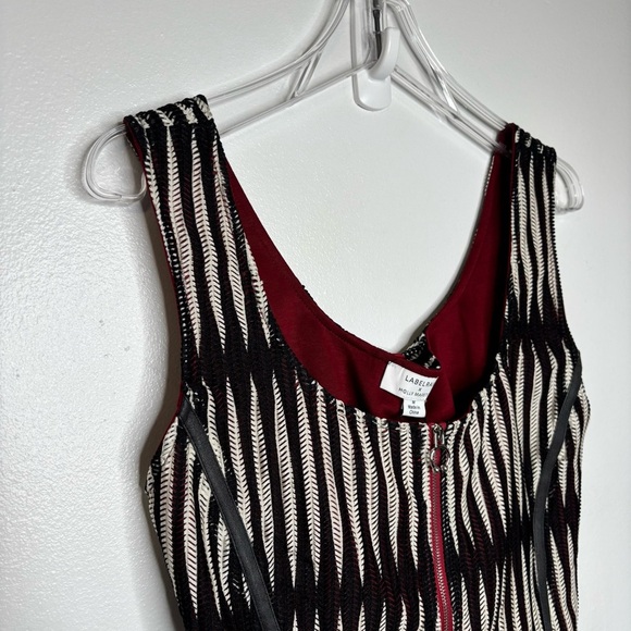 Labelrail x Holly Marston Corset Top Women’s M Black Red Textured Zip Medium - Picture 9 of 13